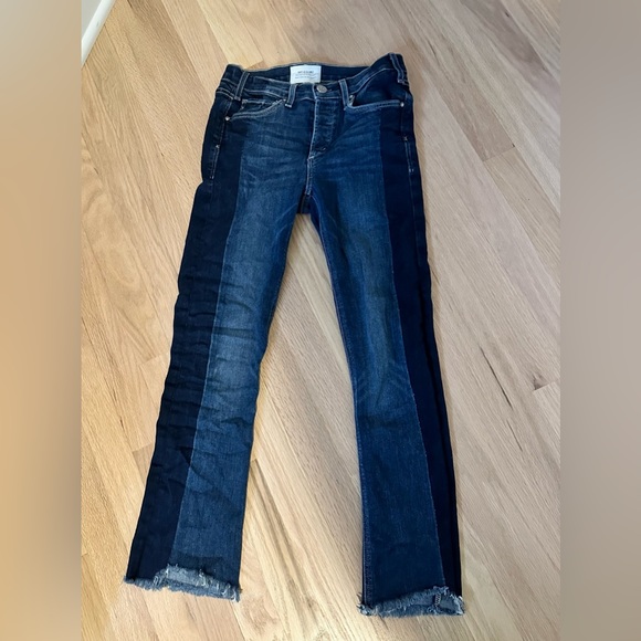 MCGUIRE DENIM | Two Tone | Raw Hem | Crop | Cropped Jeans | 27 | Style 185A - Picture 2 of 7